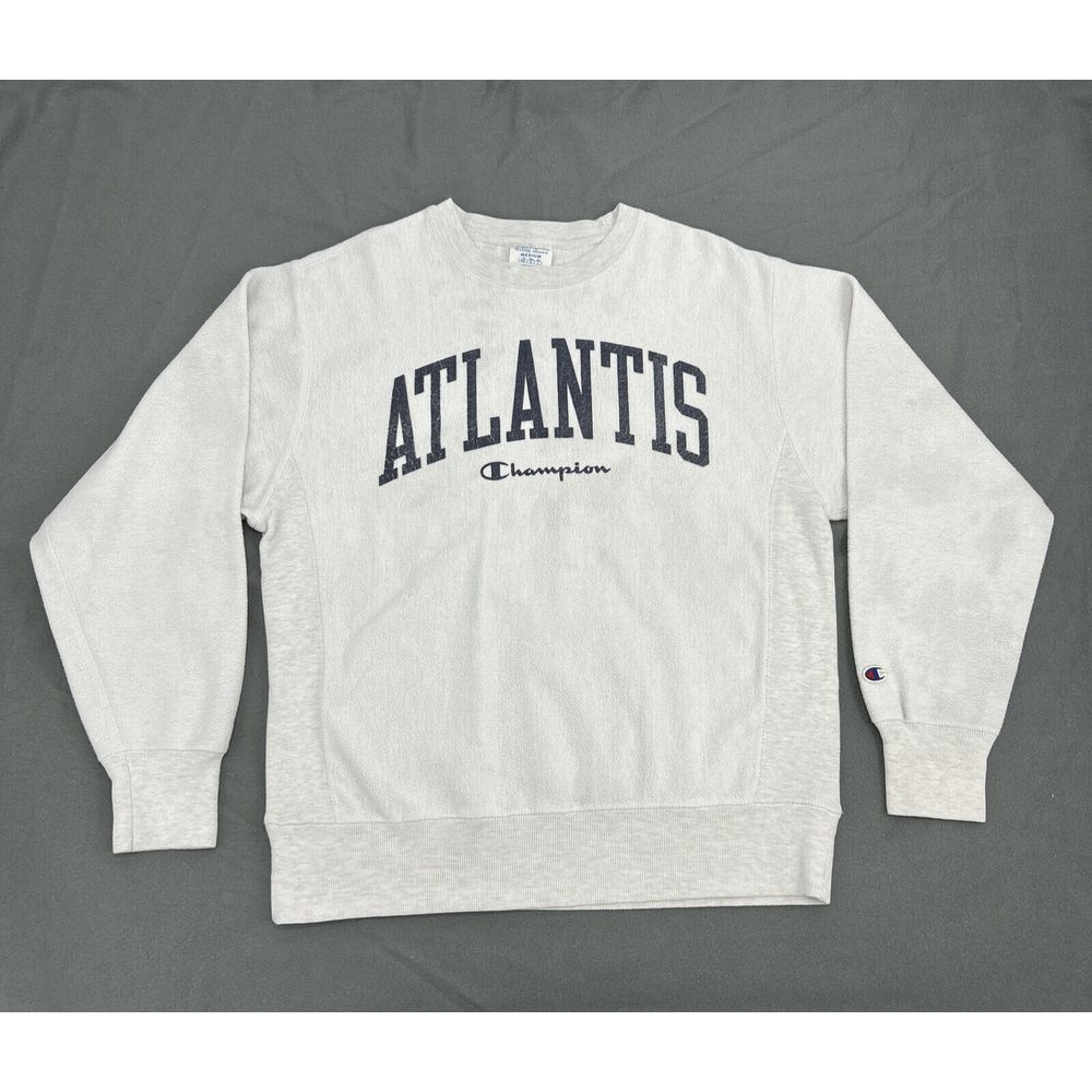 Champion Reverse Weave Atlantis Terry Cloth Sweatshirt Adult Medium‎ Crew Neck
